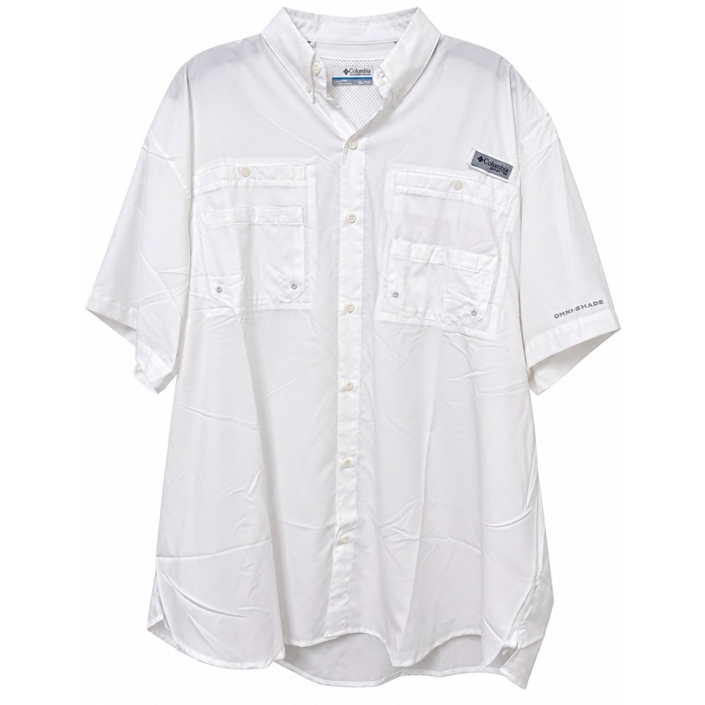 Columbia Tamiami II Fishing Shirt Mens XXL White NWT UPF 40 PFG FM7266-100
